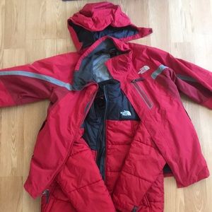 North Face jacket with outer layer